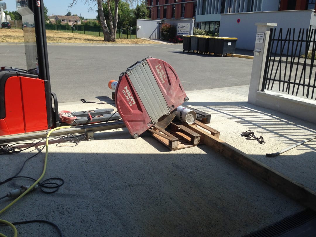 Sciage béton disque diamant professionnel